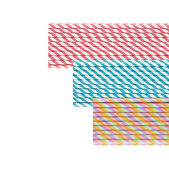 Paper sticks of various colors cut out isolated transparent background