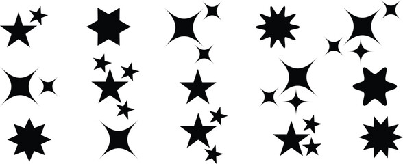 Abstract retro starburst, sunburst badges, sticker vector illustration. collection of round sun burst or star shape badges. Red starburst promotional badge set on white background