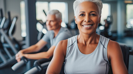 Fototapeta premium Mature women leading a healthy and active lifestyle