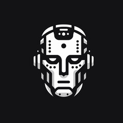 robot cyborg illustration, technology, science, vector, isolated, machine