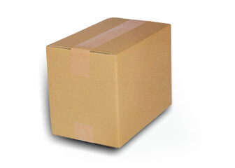 cardboard box isolated on white background with clipping path.