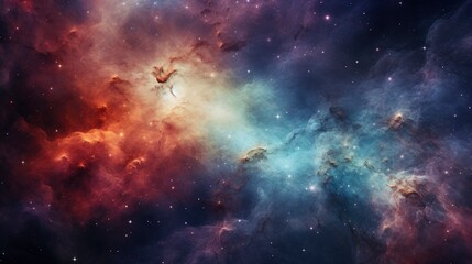 Colorful nebula, detailed high resolution professional space photo - obrazy, fototapety, plakaty
