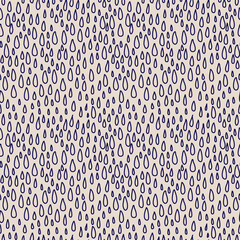 Decorative seamless pattern with drops handdrawn shapes. Hand painted grungy ink doodles on light background. Trendy endless texture for digital paper, fabric, backdrops, wrapping