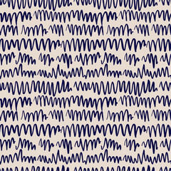 Decorative seamless pattern with handdrawn shapes. Hand painted grungy ink doodles on light background. Trendy endless texture for digital paper, fabric, backdrops, wrapping