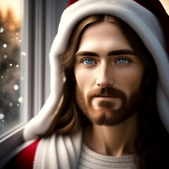 Jesus en navidad - obrazy, fototapety, plakaty