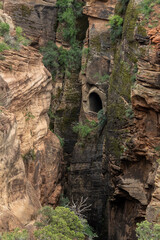 Obraz premium Outer View Of Window In Mt Carmel Tunnel