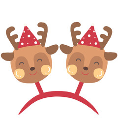 Christmas or New Year's headband Cute Reindeer headband accessories photobooth  © Mutceestudio