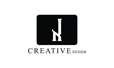 H N K  white letter creative brand simple minimal logo design for all kind of business.