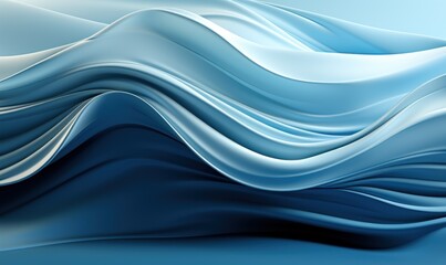 Fototapeta premium abstract background of silk fabric draped in waves in shades of blue