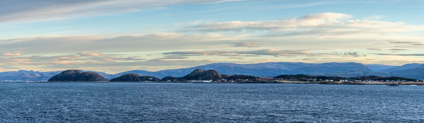 Fototapeta premium November light above Stadsbygd at the Trondheim fjord, Norway