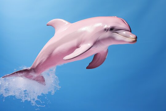 dolphin jumping out of water, dolphine in the water, dancing dolphine, pink dolphine