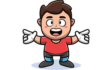 character of a person with a smile vector illustration