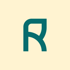 minimalist letter R logo