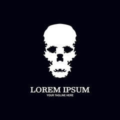 Cool skull logo. Skull vector illustration.