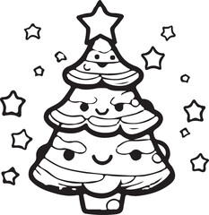 Cartoon Christmas Tree Vector