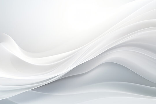 Light White wave abstract on white background,minimal background © Sara_P