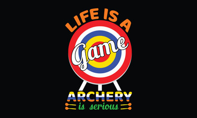 Archery T-shirt Design Vector Template