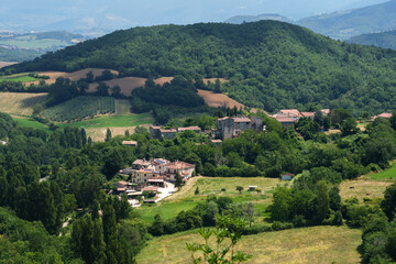 Fototapeta na wymiar Rural landscape in Umbria near Spoleto