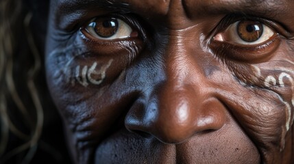 Close-up photo capturing the focused and attentive eyes of an Indigenous doctor