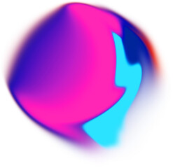 Abstract liquid wave colorful gradient PNG shape