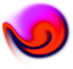 Abstract liquid wave colorful gradient PNG shape