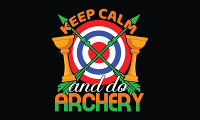 Archery T-shirt Design Vector Template