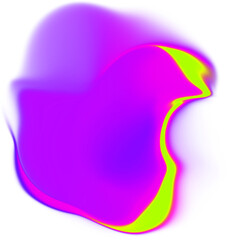 Abstract liquid wave colorful gradient PNG shape