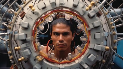 Native American Indigenous in professional engineers, electricians, mechanics, operators and technicians setting. Indigenous people in leadership positions.