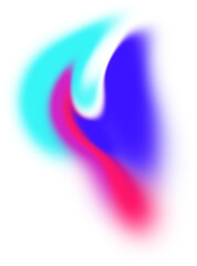 Abstract liquid wave colorful gradient PNG shape