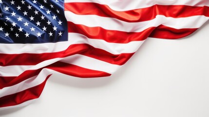 Flat lay of the flag of the United States of America