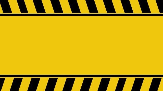 yellow and black animated warning tape background
