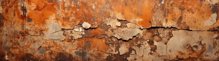 Naklejka premium Rusted Wall: A Nostalgic Reminder of Time's Passage