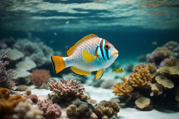 Fototapeta na wymiar Vibrant and Beautiful Tropical Fish