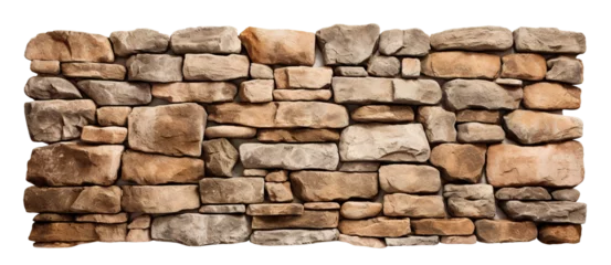 Gordijnen Stone wall cut out © Yeti Studio