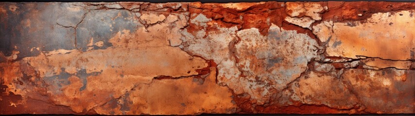 Aged Rusty Metal Wall Art with Textured and Weathered Plates