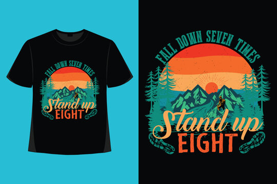 Hiking /Mountain t-shirt design, Vintage hiking t-shirt design vector, Typography hiking t-shirt design