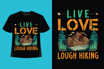 Hiking /Mountain t-shirt design, Vintage hiking t-shirt design vector, Typography hiking t-shirt design - obrazy, fototapety, plakaty