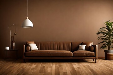 brown modren living room