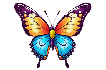 A Cartoonish Butterfly in a Playful Pose (PNG 10800x7200)