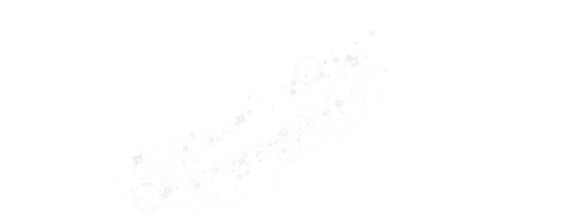 White dust sparks and golden stars shine with special light. Sparkles. Christmas light effect. Sparkling magical dust particles. Abstract light lines of motion and speed, with flying dust glitter. PNG