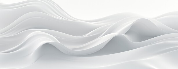 White background with curves and waves, in the style of translucent overlapping, flowing fabrics, UHD, soft tonal shifts abstract white background - obrazy, fototapety, plakaty