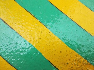 yellow and green stripe paint, abstract background