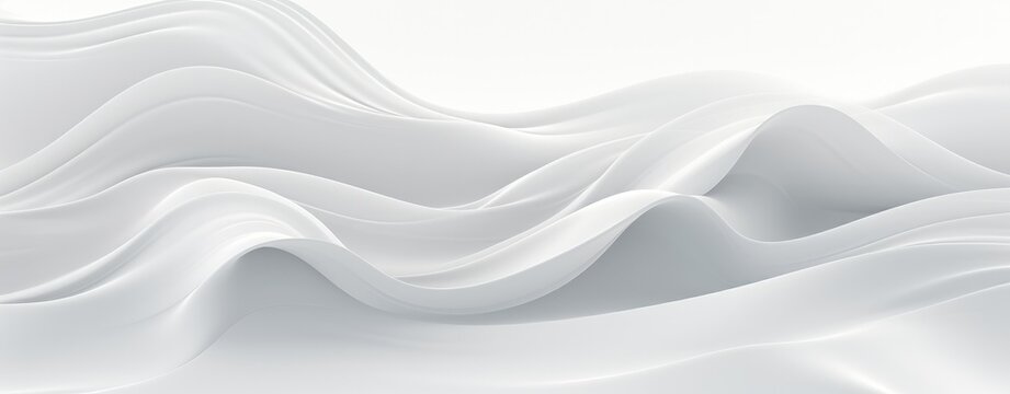 White background with curves and waves, in the style of translucent overlapping, flowing fabrics, UHD, soft tonal shifts abstract white background © Eyepain