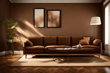 brown modren living room