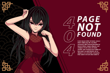 anime illustration error 404 page not found