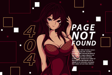 anime illustration error 404 page not found