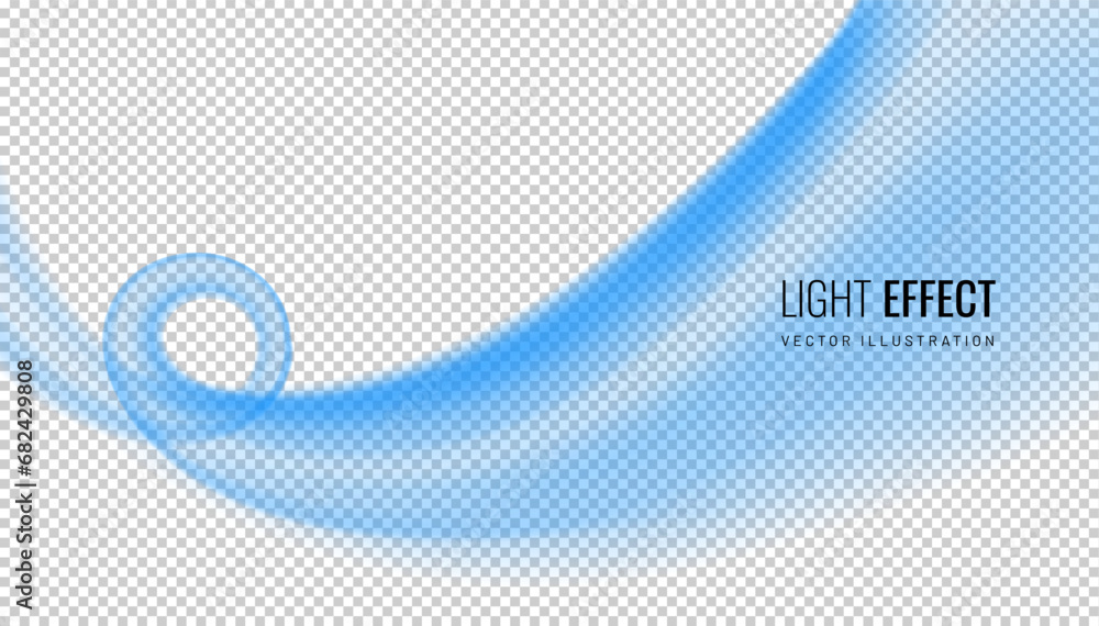 Fototapete air flow winding on a transparent background. element of freshness and purity and the effect of soak