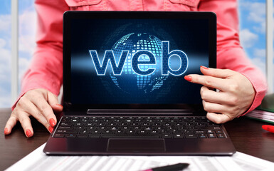 Laptop and web hologram