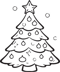 Christmas tree vector icon