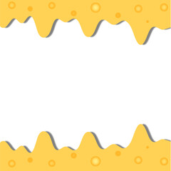 Cheese Melting Corner Background. Cheese Lovers Day. Cheese Decoration Frame Design. Svg File